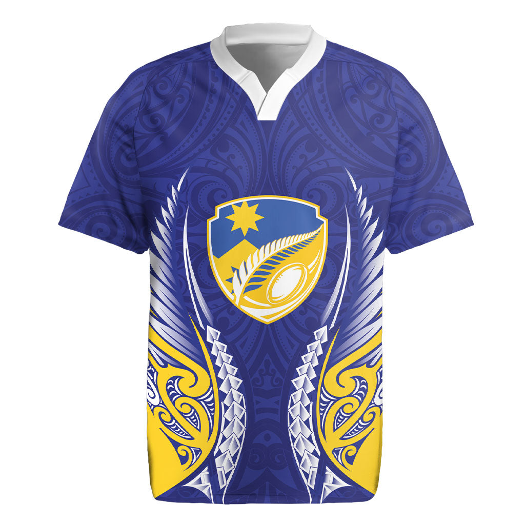 Otago 2026 Rugby Custom Rugby Jersey NZ Maori Silver Fern LT14 Blue - Polynesian Pride