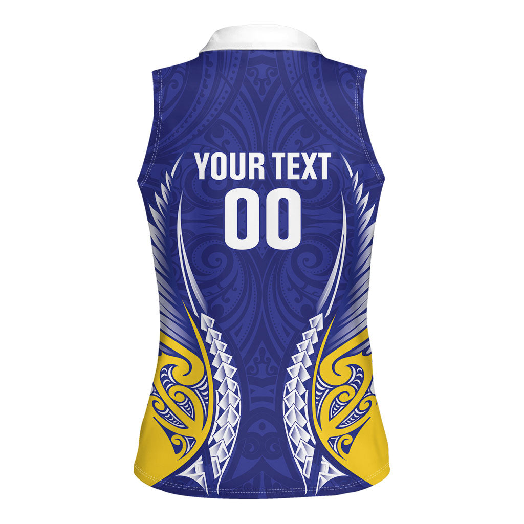 Otago 2026 Rugby Custom Women Sleeveless Polo Shirt NZ Maori Silver Fern