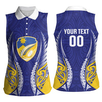 Otago 2026 Rugby Custom Women Sleeveless Polo Shirt NZ Maori Silver Fern
