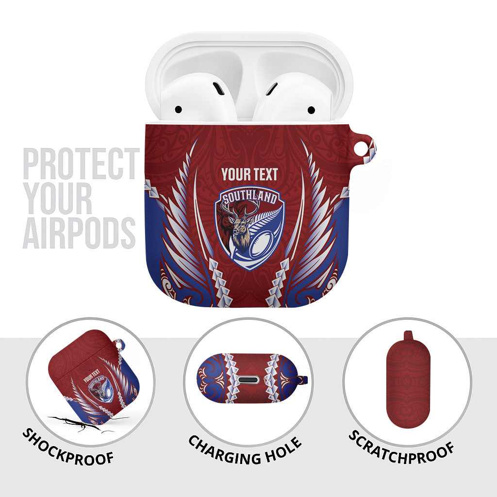 Southland 2026 Rugby Custom AirPods Case NZ Maori Silver Fern