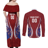 Southland 2026 Rugby Custom Couples Matching Off Shoulder Maxi Dress and Long Sleeve Button Shirt NZ Maori Silver Fern