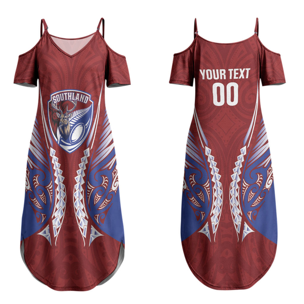 Southland 2026 Rugby Custom Couples Matching Summer Maxi Dress and Long Sleeve Button Shirt NZ Maori Silver Fern LT14 - Polynesian Pride