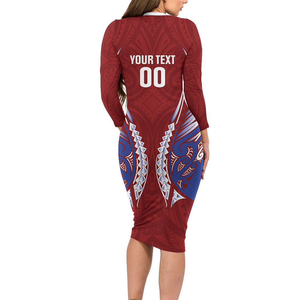 Southland 2026 Rugby Custom Family Matching Long Sleeve Bodycon Dress and Hawaiian Shirt NZ Maori Silver Fern LT14 - Polynesian Pride