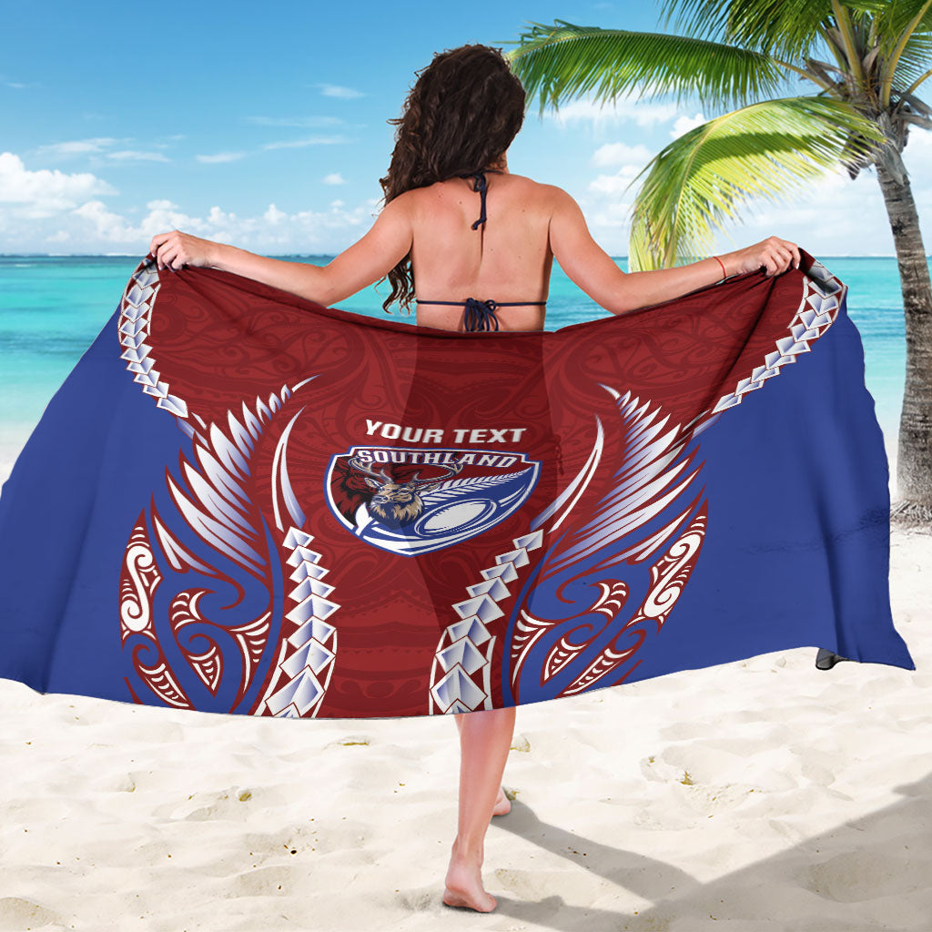 Southland 2026 Rugby Custom Sarong NZ Maori Silver Fern LT14 - Polynesian Pride