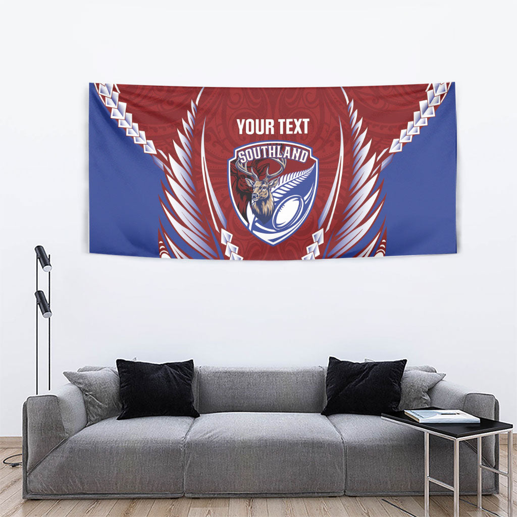 Southland 2026 Rugby Custom Tapestry NZ Maori Silver Fern