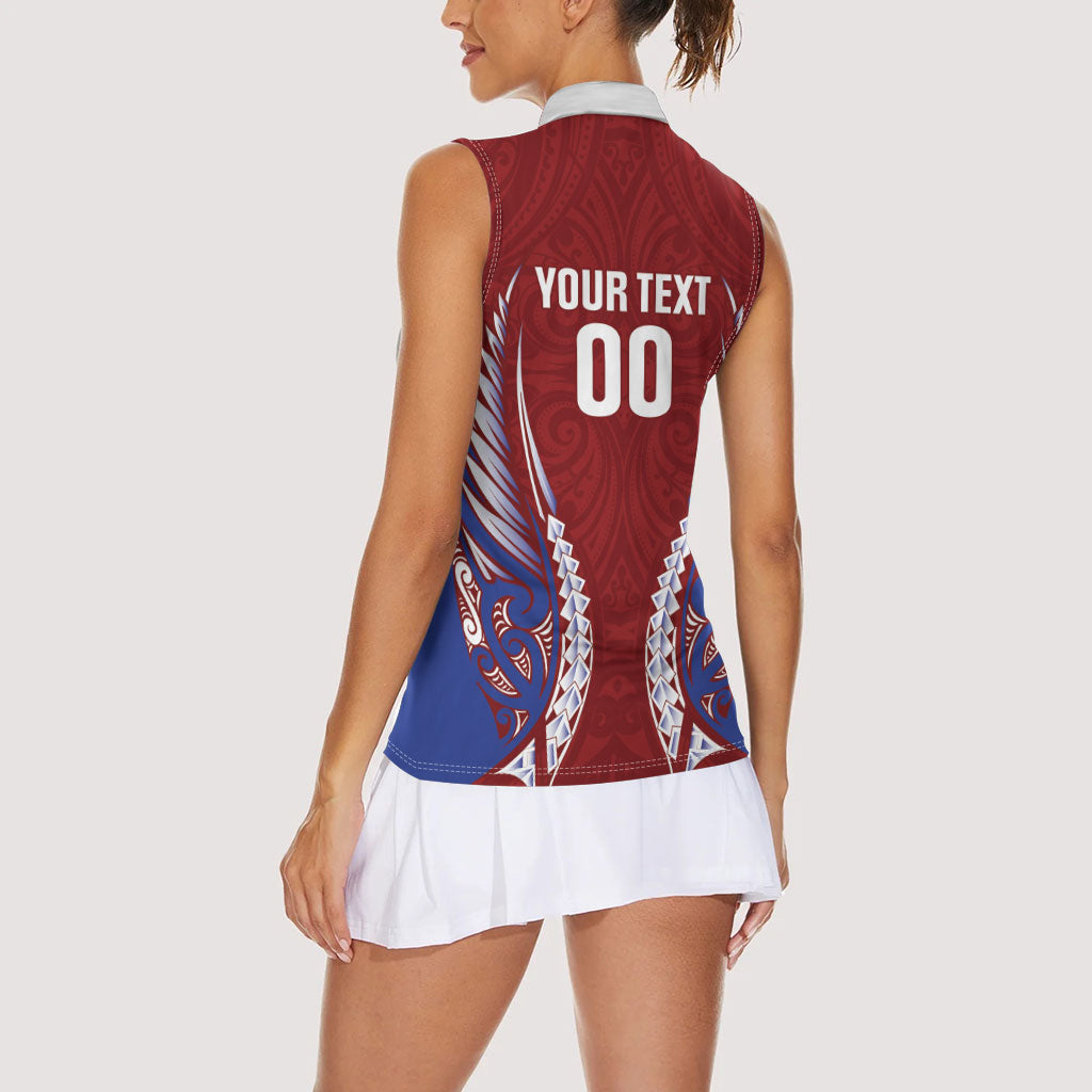 Southland 2026 Rugby Custom Women Sleeveless Polo Shirt NZ Maori Silver Fern LT14 - Polynesian Pride