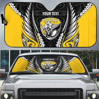 Taranaki 2026 Rugby Custom Auto Sun Shade NZ Maori Silver Fern