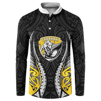 Taranaki 2026 Rugby Custom Button Sweatshirt NZ Maori Silver Fern