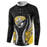 Taranaki 2026 Rugby Custom Button Sweatshirt NZ Maori Silver Fern