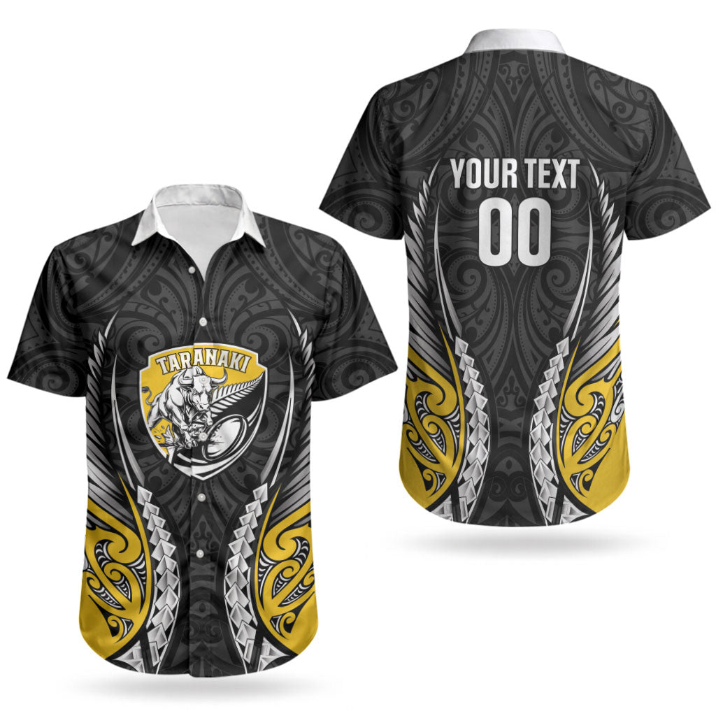 Taranaki 2026 Rugby Custom Couples Matching Off Shoulder Short Dress and Hawaiian Shirt NZ Maori Silver Fern LT14 - Polynesian Pride