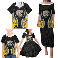Taranaki 2026 Rugby Custom Family Matching Puletasi and Hawaiian Shirt NZ Maori Silver Fern LT14 - Polynesian Pride