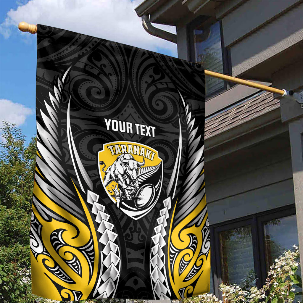 Taranaki 2026 Rugby Custom Garden Flag NZ Maori Silver Fern LT14 - Polynesian Pride