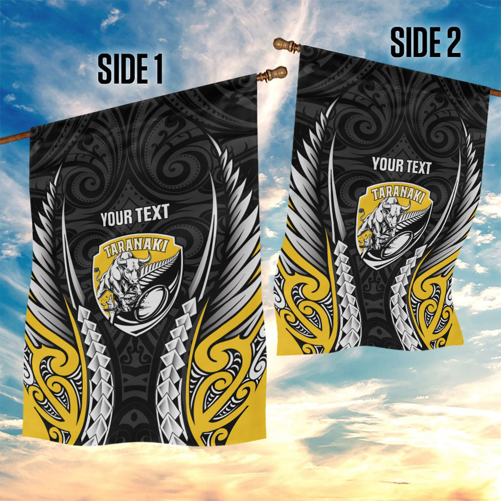 Taranaki 2026 Rugby Custom Garden Flag NZ Maori Silver Fern LT14 - Polynesian Pride