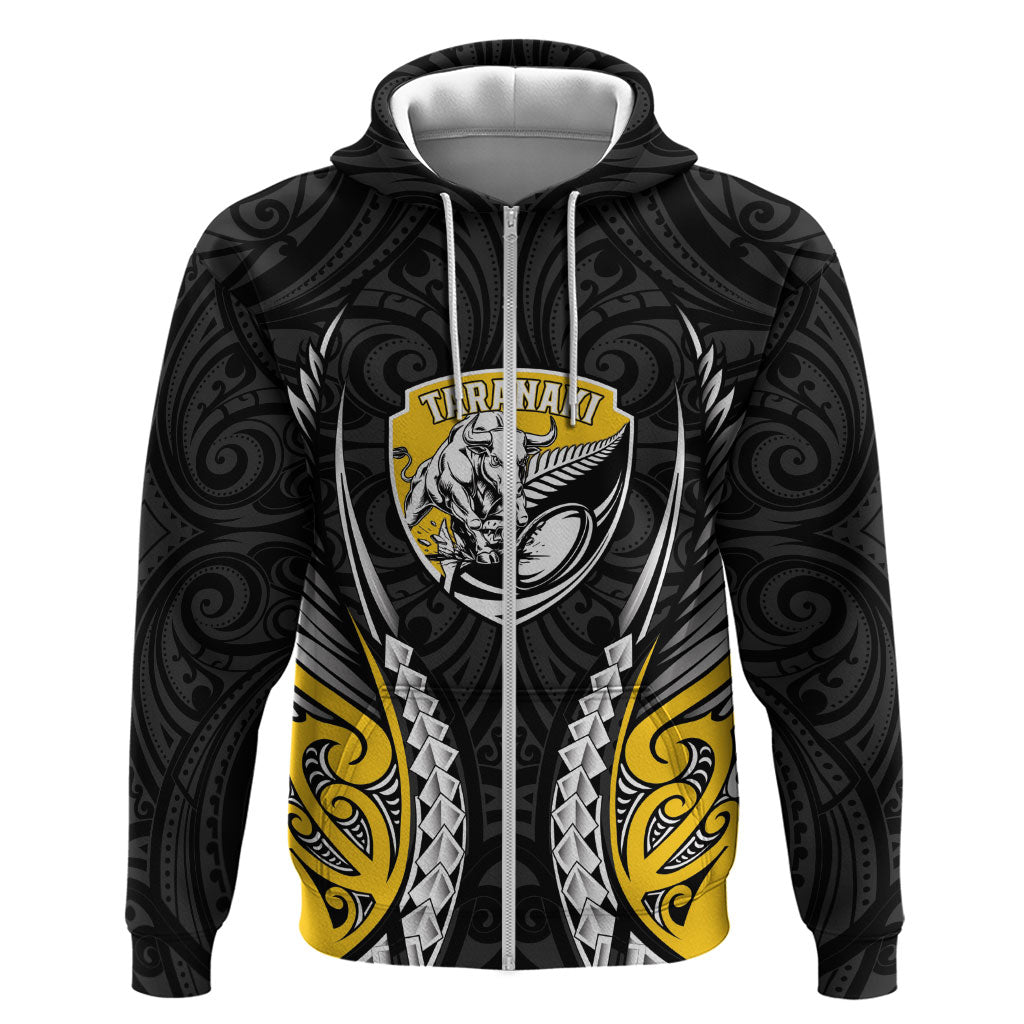 Taranaki 2026 Rugby Custom Hoodie NZ Maori Silver Fern