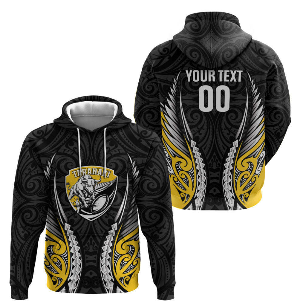 Taranaki 2026 Rugby Custom Hoodie NZ Maori Silver Fern