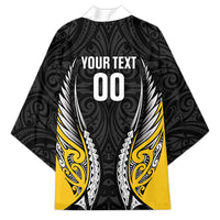 Taranaki 2026 Rugby Custom Kimono NZ Maori Silver Fern LT14 - Polynesian Pride