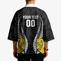 Taranaki 2026 Rugby Custom Kimono NZ Maori Silver Fern LT14 - Polynesian Pride