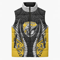 Taranaki 2026 Rugby Custom Sleeveless Puffer Jacket NZ Maori Silver Fern