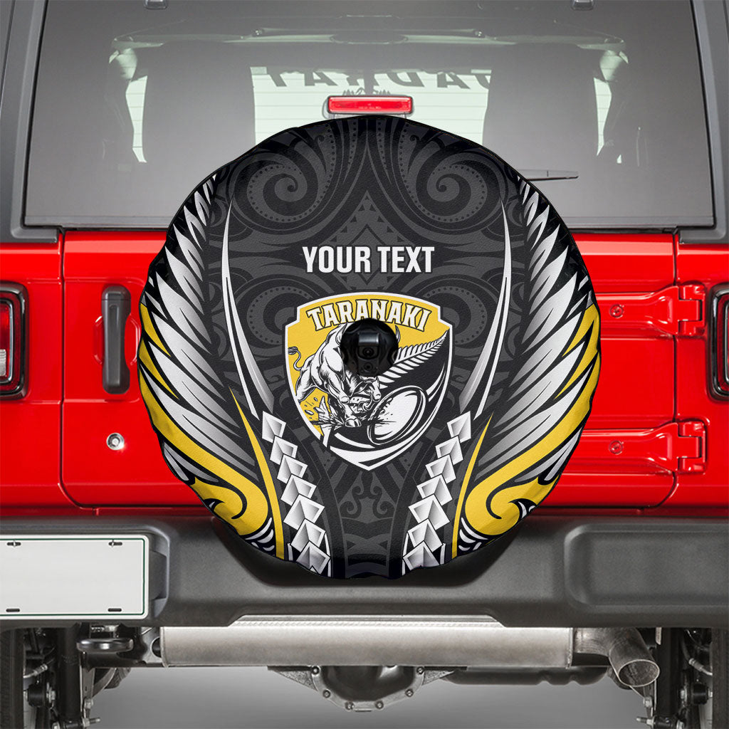 Taranaki 2026 Rugby Custom Spare Tire Cover NZ Maori Silver Fern