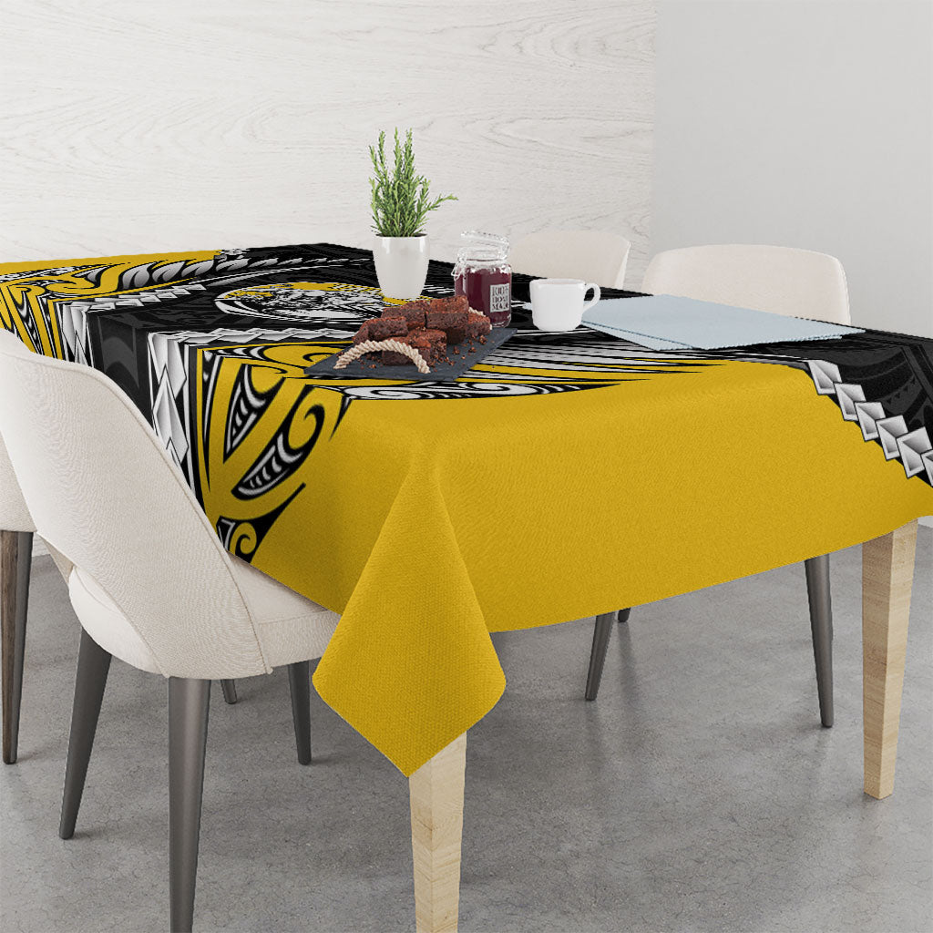 Taranaki 2026 Rugby Custom Tablecloth NZ Maori Silver Fern