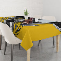 Taranaki 2026 Rugby Custom Tablecloth NZ Maori Silver Fern