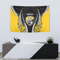 Taranaki 2026 Rugby Custom Tapestry NZ Maori Silver Fern