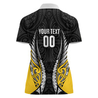 Taranaki 2026 Rugby Custom Women Polo Shirt NZ Maori Silver Fern LT14 - Polynesian Pride