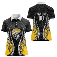 Taranaki 2026 Rugby Custom Women Polo Shirt NZ Maori Silver Fern LT14 - Polynesian Pride