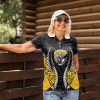Taranaki 2026 Rugby Custom Women Polo Shirt NZ Maori Silver Fern LT14 - Polynesian Pride