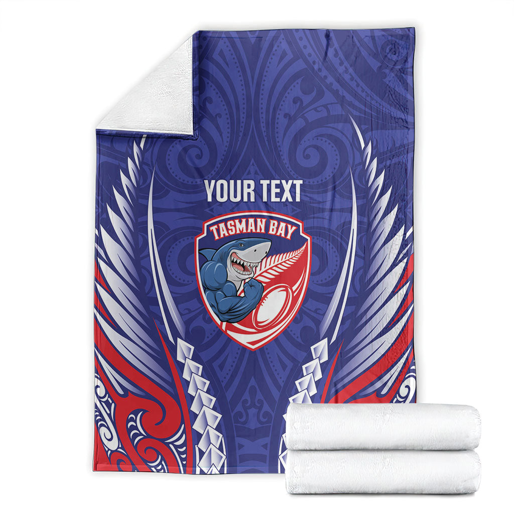 Tasman Bay 2026 Rugby Custom Blanket NZ Maori Silver Fern