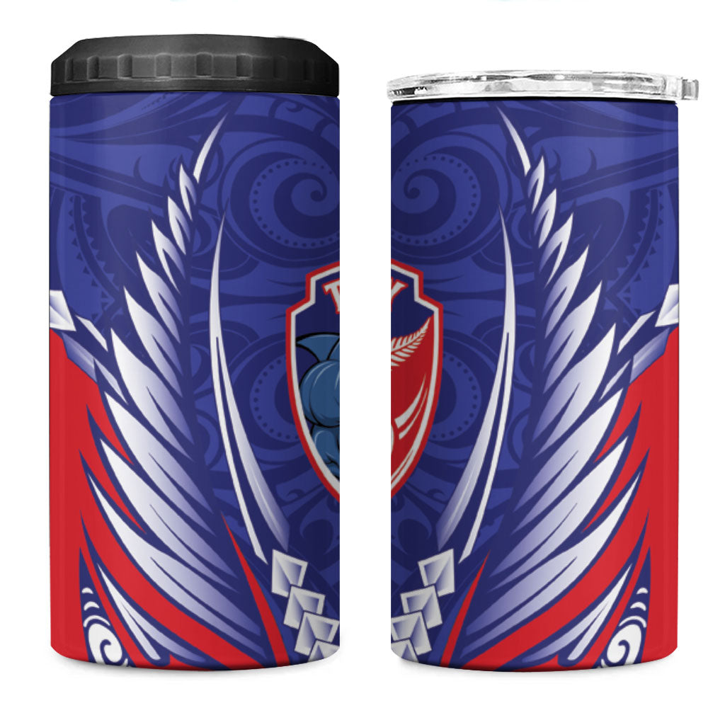 Tasman Bay 2026 Rugby Custom 4 in 1 Can Cooler Tumbler NZ Maori Silver Fern