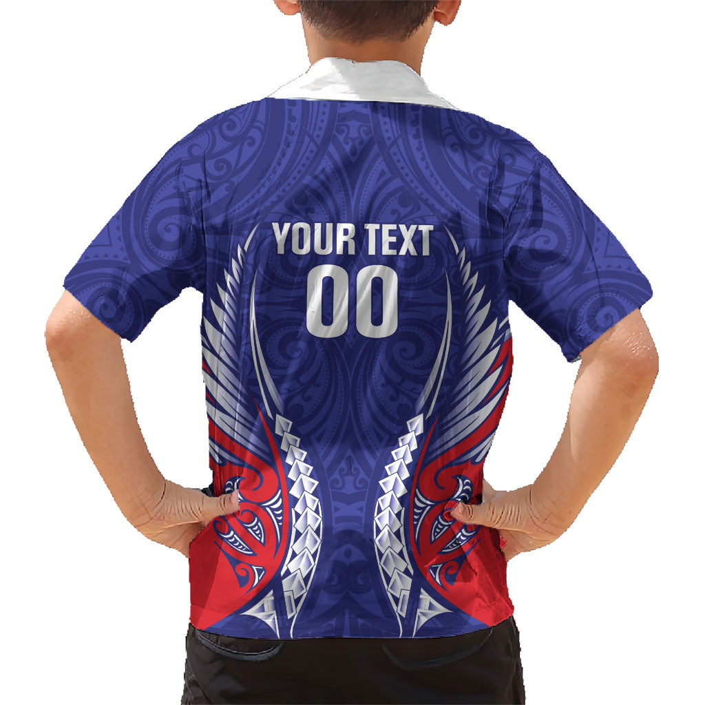 Tasman Bay 2026 Rugby Custom Family Matching Off The Shoulder Long Sleeve Dress and Hawaiian Shirt NZ Maori Silver Fern LT14 - Polynesian Pride