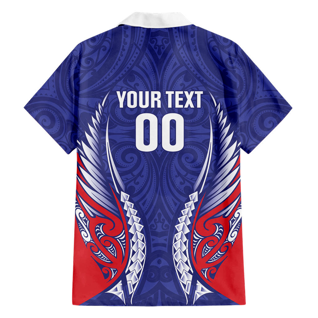 Tasman Bay 2026 Rugby Custom Family Matching Off The Shoulder Long Sleeve Dress and Hawaiian Shirt NZ Maori Silver Fern LT14 - Polynesian Pride