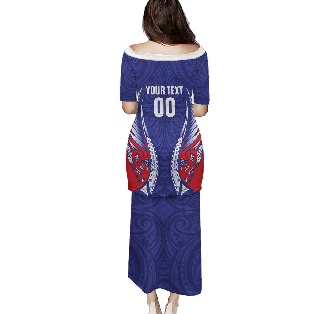 Tasman Bay 2026 Rugby Custom Family Matching Puletasi and Hawaiian Shirt NZ Maori Silver Fern LT14 - Polynesian Pride