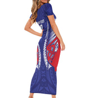 Tasman Bay 2026 Rugby Custom Family Matching Short Sleeve Bodycon Dress and Hawaiian Shirt NZ Maori Silver Fern LT14 - Polynesian Pride