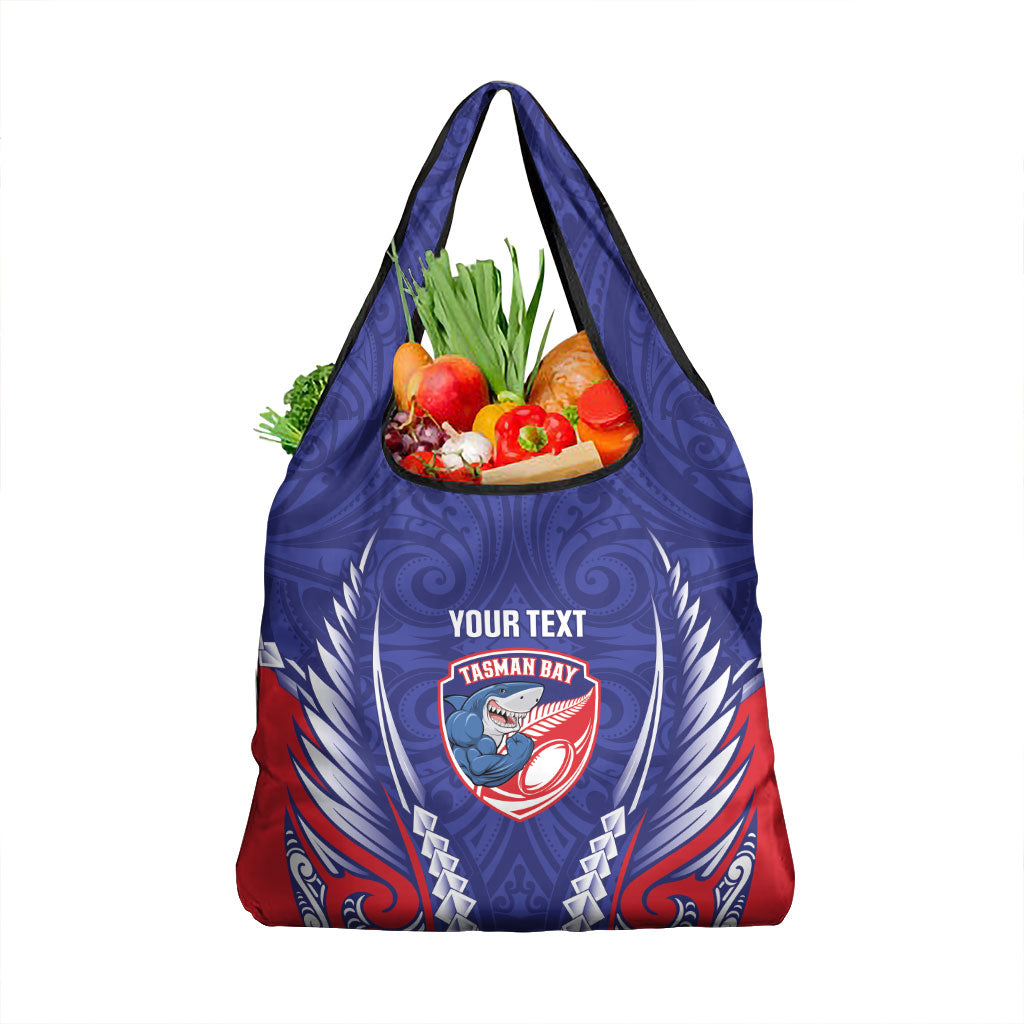 Tasman Bay 2026 Rugby Custom Grocery Bag NZ Maori Silver Fern LT14 1-pack One Size Blue - Polynesian Pride