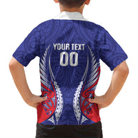 Tasman Bay 2026 Rugby Custom Kid Hawaiian Shirt NZ Maori Silver Fern