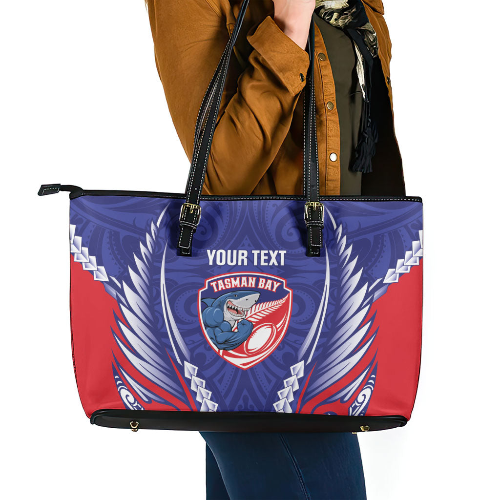 Tasman Bay 2026 Rugby Custom Leather Tote Bag NZ Maori Silver Fern LT14 - Polynesian Pride