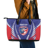 Tasman Bay 2026 Rugby Custom Leather Tote Bag NZ Maori Silver Fern LT14 - Polynesian Pride