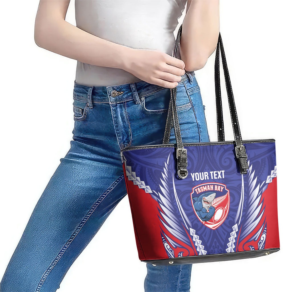 Tasman Bay 2026 Rugby Custom Leather Tote Bag NZ Maori Silver Fern LT14 - Polynesian Pride