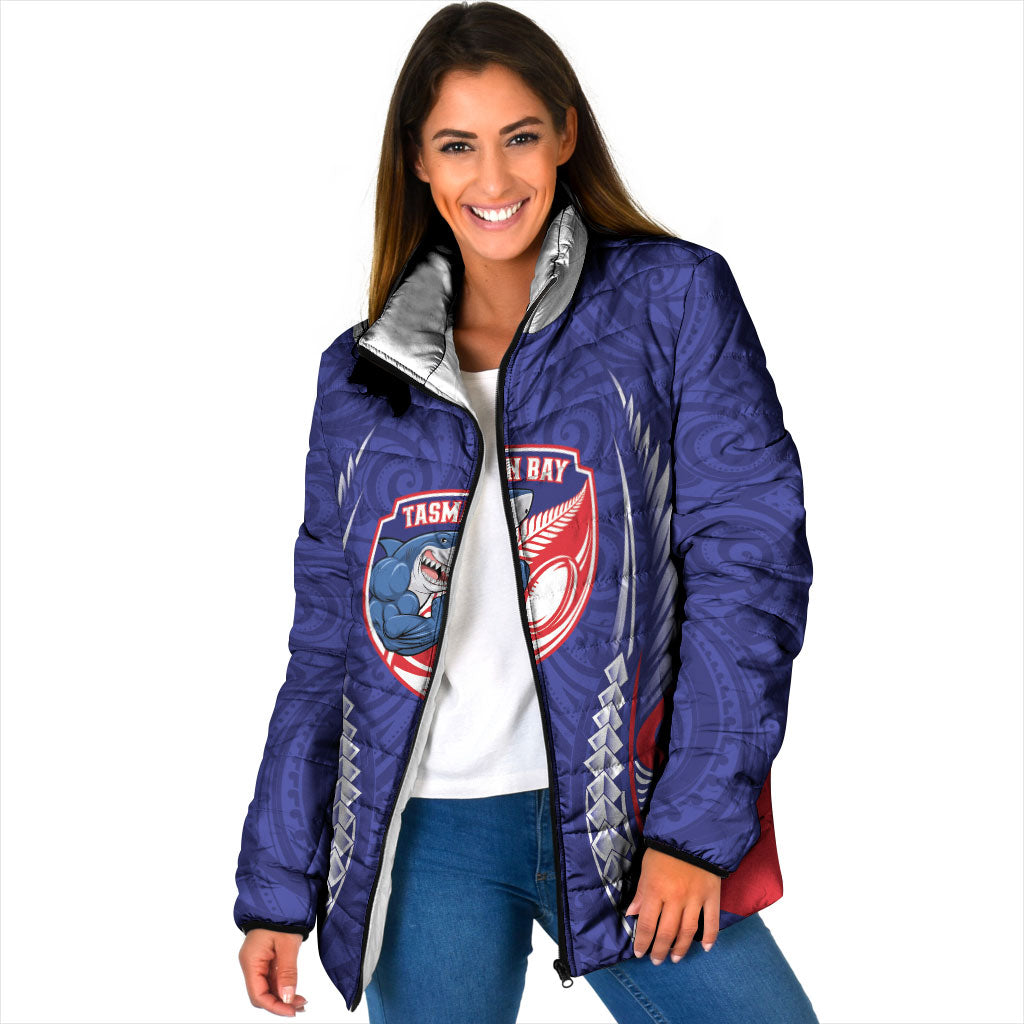 Tasman Bay 2026 Rugby Custom Padded Jacket NZ Maori Silver Fern