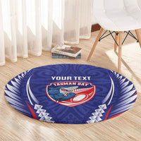 Tasman Bay 2026 Rugby Custom Round Carpet NZ Maori Silver Fern