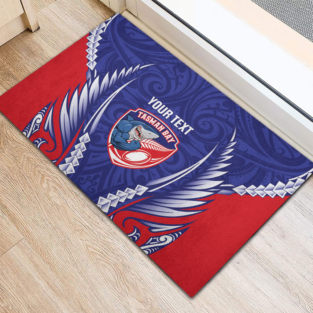 Tasman Bay 2026 Rugby Custom Rubber Doormat NZ Maori Silver Fern
