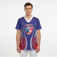 Tasman Bay 2026 Rugby Custom Scrub Top NZ Maori Silver Fern