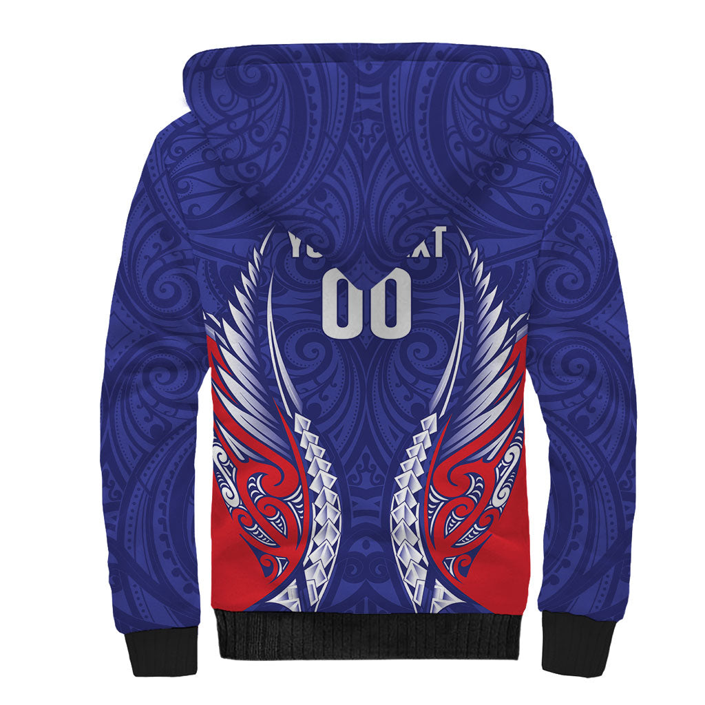 Tasman Bay 2026 Rugby Custom Sherpa Hoodie NZ Maori Silver Fern LT14 - Polynesian Pride