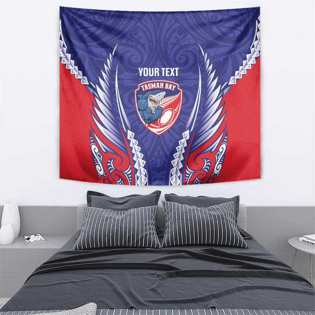 Tasman Bay 2026 Rugby Custom Tapestry NZ Maori Silver Fern LT14 - Polynesian Pride
