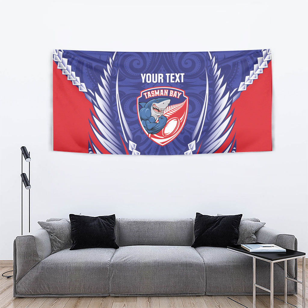 Tasman Bay 2026 Rugby Custom Tapestry NZ Maori Silver Fern LT14 - Polynesian Pride
