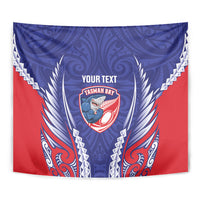 Tasman Bay 2026 Rugby Custom Tapestry NZ Maori Silver Fern LT14 - Polynesian Pride