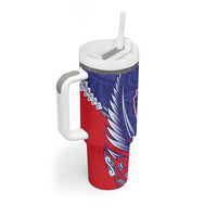 Tasman Bay 2026 Rugby Custom Tumbler With Handle NZ Maori Silver Fern LT14 - Polynesian Pride