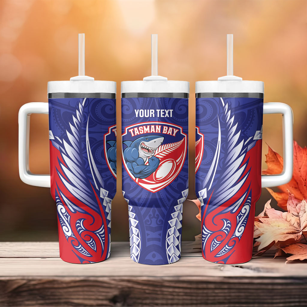 Tasman Bay 2026 Rugby Custom Tumbler With Handle NZ Maori Silver Fern LT14 - Polynesian Pride
